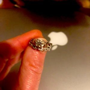 Platinum ladies wedding g ring set.